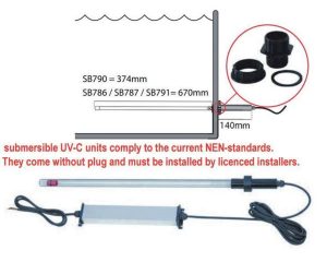 Replacement lamp for T5 Submersible 40W UVC