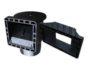 Standard Wide-mouth Black In-wall skimmer SB265 (Liner / Concrete)